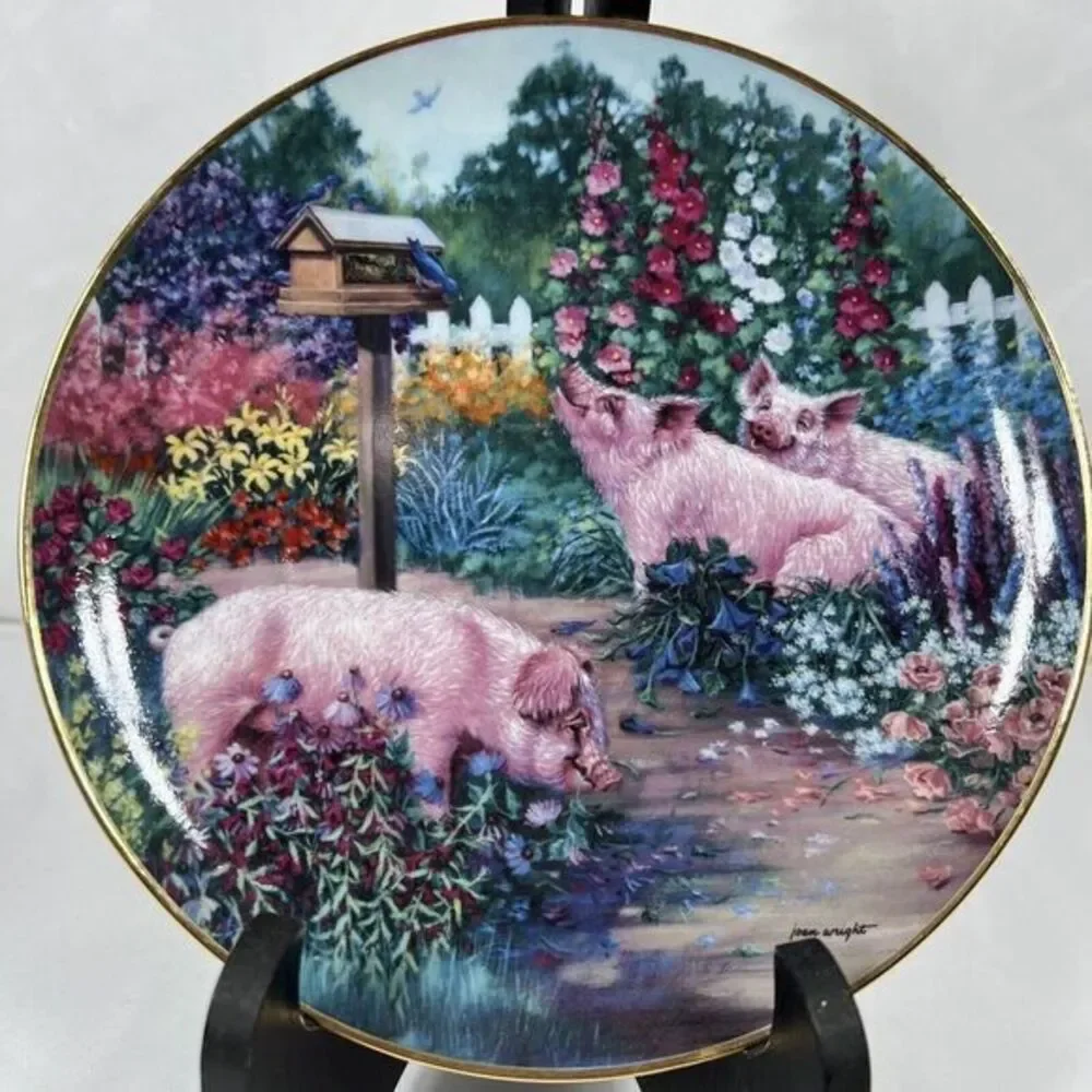 Danbury Mint, Pigs in Bloom,‎ Joan Wright, 